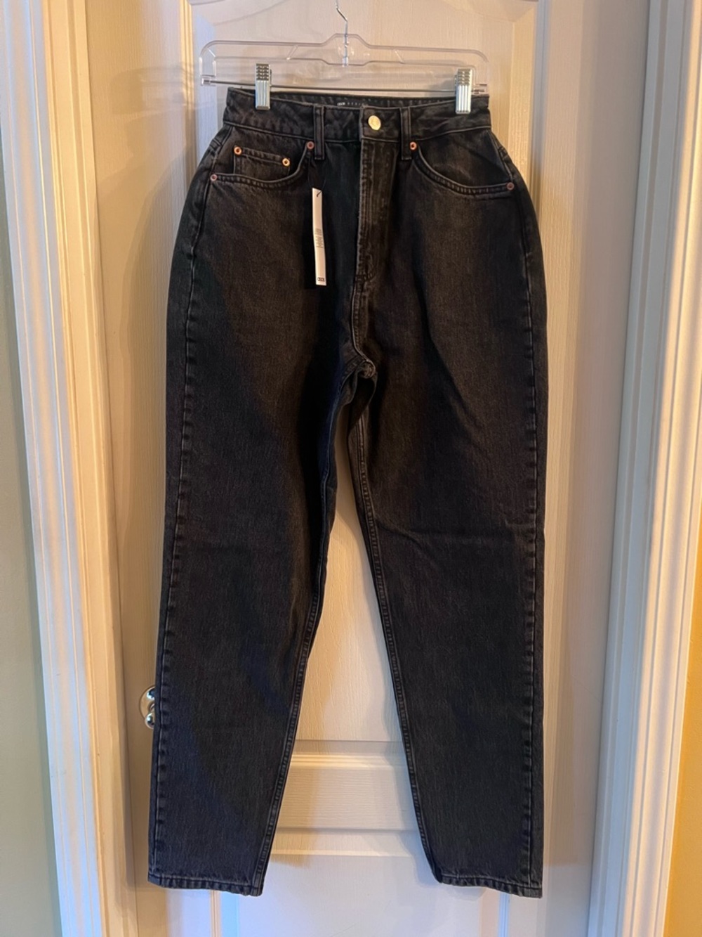 Women’s Black High-Rise Tapered Jeans